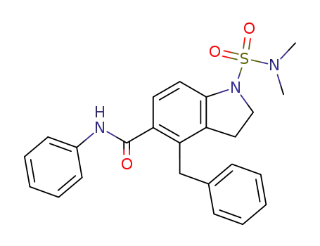 4-benzyl-2,3-dihydro-1-(N,N-dimethylsulfamoyl)-1H-indole-5-(N-phenyl)carboxamide