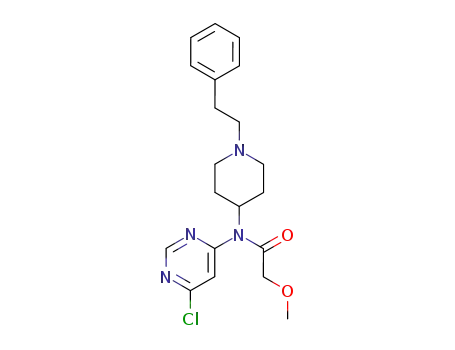 Molecular Structure of 117523-70-3 (N-(6-Chloro-pyrimidin-4-yl)-2-methoxy-N-(1-phenethyl-piperidin-4-yl)-acetamide)
