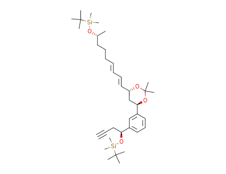 (4R,6R)-4-[3-[(1S)-1-(tert-butyldimethylsilyloxy)-3-butynyl]phenyl]-6-[(1E,3E,8R)-8-(tert-butyldimethylsilyloxy)nona-1,3-dienyl]-2,2-dimethyl-1,3-dioxane