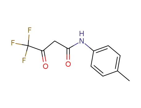 Molecular Structure of 643734-90-1 (Butanamide, 4,4,4-trifluoro-N-(4-methylphenyl)-3-oxo-)