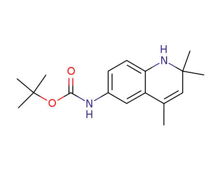 Molecular Structure of 487065-01-0 (Carbamic acid, (1,2-dihydro-2,2,4-trimethyl-6-quinolinyl)-,
1,1-dimethylethyl ester)
