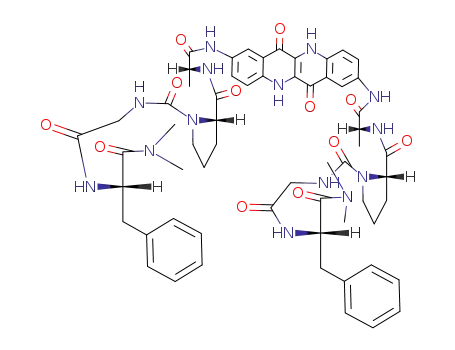 2,8-Bis<(N-carbonyl-Gly-Phe-NMe2)-Pro-D-Ala-NH>epindolidione