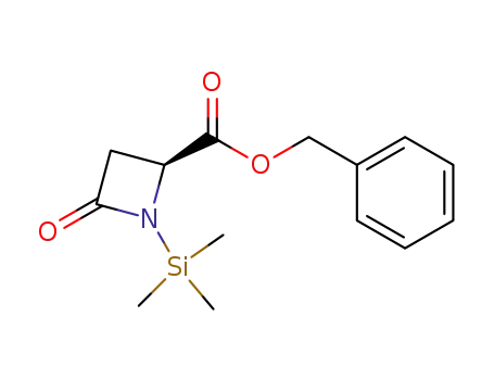 Molecular Structure of 100188-43-0 ((4S)-N-(trimethylsilyl)-2-oxoazetidine-4-carboxylic acid benzyl ester)