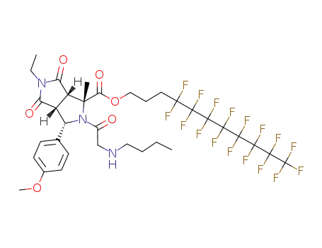 (1R,3S,3aR,6aS)-2-(2-Butylamino-acetyl)-5-ethyl-3-(4-methoxy-phenyl)-1-methyl-4,6-dioxo-octahydro-pyrrolo[3,4-c]pyrrole-1-carboxylic acid 4,4,5,5,6,6,7,7,8,8,9,9,10,10,11,11,11-heptadecafluoro-undecyl ester