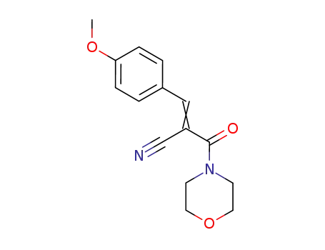 Molecular Structure of 141736-04-1 (Morpholine, 4-[2-cyano-3-(4-methoxyphenyl)-1-oxo-2-propenyl]-)