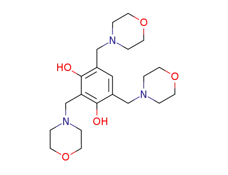 Molecular Structure of 23409-80-5 (2,4,6-tris(morpholin-4-ylmethyl)benzene-1,3-diol)