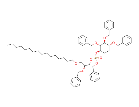 Phosphoric acid benzyl ester (R)-2-benzyloxy-3-hexadecyloxy-propyl ester (1R,2R,3S,4R)-2,3,4-tris-benzyloxy-cyclohexyl ester