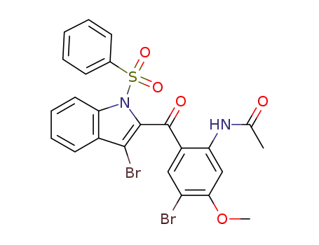 <i>N</i>-[2-(1-benzenesulfonyl-3-bromo-1<i>H</i>-indole-2-carbonyl)-4-bromo-5-methoxy-phenyl]-acetamide