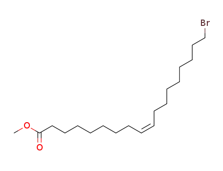 Molecular Structure of 585534-66-3 (9-Octadecenoic acid, 18-bromo-, methyl ester, (9Z)-)