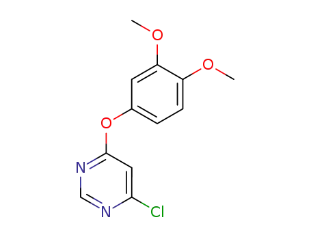 Molecular Structure of 869639-13-4 (4-chloro-6-(3,4-dimethoxyphenoxy)pyrimidine)