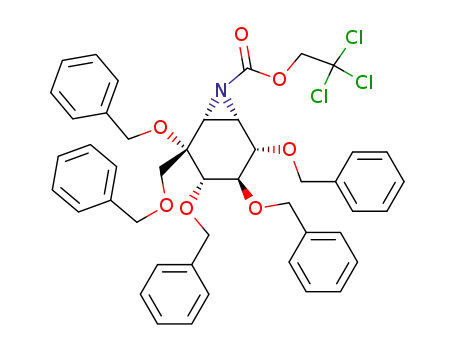 1L-1,4,5,6-tetra-O-benzyl-4-C-benzyloxymethyl-2,3-didesoxy-2,3-<(2,2,2-trichloroethoxy)carbonyl>epimino-epi-inosite