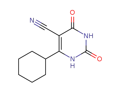5-Pyrimidinecarbonitrile, 6-cyclohexyl-1,2,3,4-tetrahydro-2,4-dioxo-