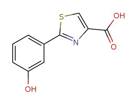 Molecular Structure of 113334-58-0 (4-Thiazolecarboxylic acid, 2-(3-hydroxyphenyl)-)
