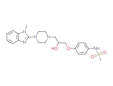 N-<4-<2-hydroxy-3-<4-(1-methyl-1H-benzimidazol-2-yl)-1-piperazinyl>propoxy>phenyl>methanesulfonamide
