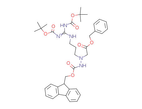 Molecular Structure of 808733-47-3 (FmocNHN((CH<sub>2</sub>)3NBocC=NBocNHBoc)CH<sub>2</sub>COOBn)