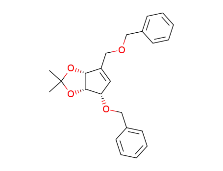 Molecular Structure of 459867-30-2 ((1S,4R,5S)-1-benzyloxy-3-[(benzyloxy)methyl]-4,5-(isopropylidenedioxy)-2-cyclopentene)