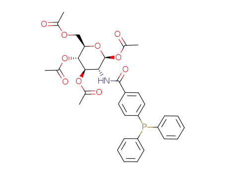 Acetic acid (2S,3R,4R,5S,6R)-2,5-diacetoxy-6-acetoxymethyl-3-(4-diphenylphosphanyl-benzoylamino)-tetrahydro-pyran-4-yl ester