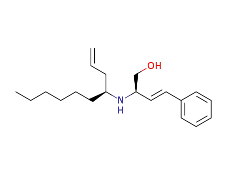 Molecular Structure of 505085-83-6 (3-Buten-1-ol, 4-phenyl-2-[[(1S)-1-(2-propenyl)heptyl]amino]-, (2R,3E)-)