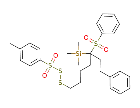5-(trimethylsilyl)-7-phenyl-5-(phenylsulfonyl)heptanyl p-toluenesulfonyl disulfide