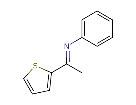 Molecular Structure of 94041-03-9 (Benzenamine, N-[1-(2-thienyl)ethylidene]-, (E)-)