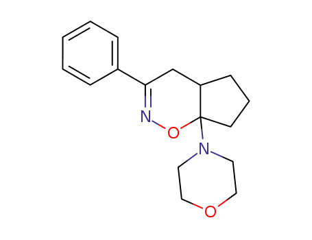 Molecular Structure of 29441-71-2 (7a-morpholin-4-yl-3-phenyl-4,4a,5,6,7,7a-hexahydro-cyclopenta[<i>e</i>][1,2]oxazine)