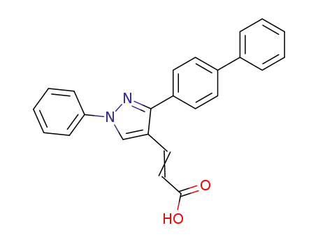 Molecular Structure of 108446-76-0 (3-(3-BIPHENYL-4-YL-1-PHENYL-1H-PYRAZOL-4-YL)-ACRYLIC ACID)