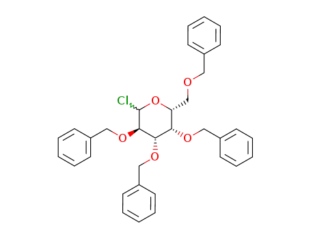 Molecular Structure of 4291-68-3 (2,3,4,6-tetra-O-benzyl-D-galactopyranosyl chloride)