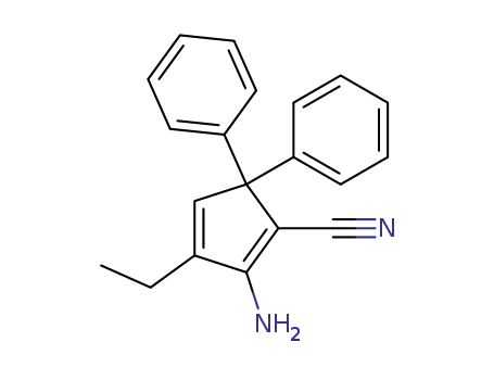 Molecular Structure of 625844-84-0 (1,3-Cyclopentadiene-1-carbonitrile, 2-amino-3-ethyl-5,5-diphenyl-)