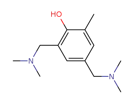 Molecular Structure of 34912-09-9 (Phenol, 2,4-bis[(dimethylamino)methyl]-6-methyl-)