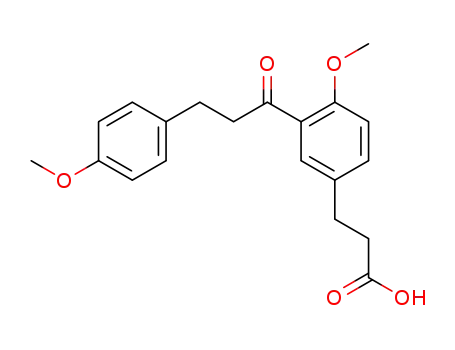 Molecular Structure of 13577-08-7 (3-[4-methoxy-3-[3-(4-methoxyphenyl)propanoyl]phenyl]propanoic acid)