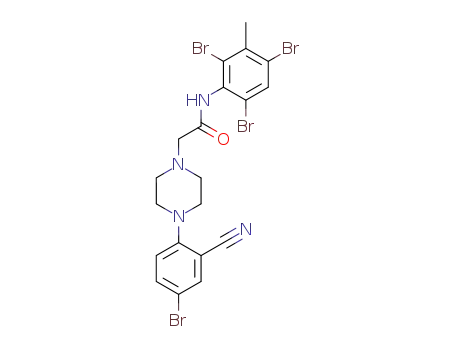 2-[4-(4-bromo-2-cyano-phenyl)-piperazin-1-yl]-<i>N</i>-(2,4,6-tribromo-3-methyl-phenyl)-acetamide