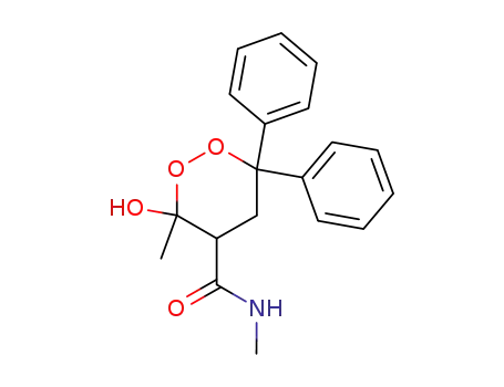 1,2-Dioxane-4-carboxamide, 3-hydroxy-N,3-dimethyl-6,6-diphenyl-,
trans-