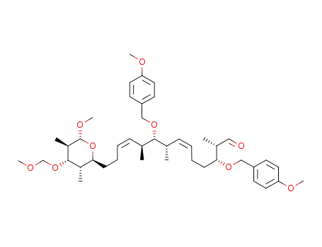 6,11-Tetradecadienal,
3,9-bis[(4-methoxyphenyl)methoxy]-2,8,10-trimethyl-14-[(2S,3S,4S,5R,
6R)-tetrahydro-6-methoxy-4-(methoxymethoxy)-3,5-dimethyl-2H-pyran-
2-yl]-, (2S,3R,6Z,8S,9R,10S,11Z)-