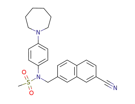 N-(4-azepan-1-ylphenyl)-N-[(7-cyano-2-napthyl)methyl]methanesulfonamide