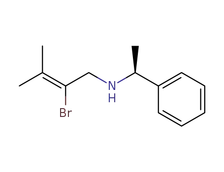 Molecular Structure of 504433-36-7 ((S)-N-(2-bromo-3-methyl-2-butenyl)-1-phenylethylamine)