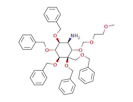 1L-2-amino-1,4,5,6-tetra-O-benzyl-4-C-benzyloxymethyl-2-desoxy-3-O-<(2-methoxyethoxy)methyl>-muco-inosite