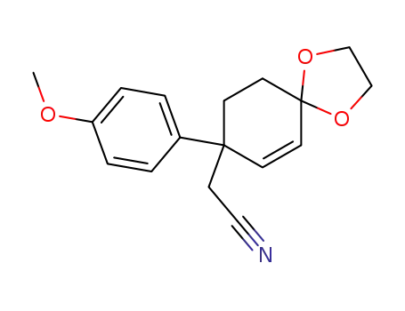 1,4-Dioxaspiro[4.5]dec-6-ene-8-acetonitrile, 8-(4-methoxyphenyl)-