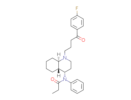 4-((N-PHENYL-N-PROPIONYL)AMINO)-1-(3-(4-FLUOROBENZOYL)PROPYL)-TRANS-DECAHYDROQUINOLINE