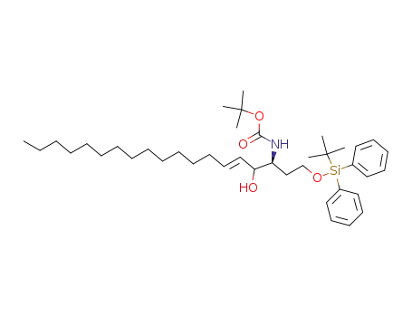 {1-[2-(<i>tert</i>-butyl-diphenyl-silanyloxy)-ethyl]-2-hydroxy-heptadec-3-enyl}-carbamic acid <i>tert</i>-butyl ester