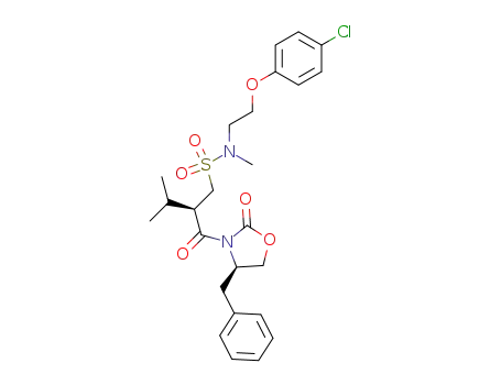 (R)-2-((R)-4-Benzyl-2-oxo-oxazolidine-3-carbonyl)-3-methyl-butane-1-sulfonic acid [2-(4-chloro-phenoxy)-ethyl]-methyl-amide