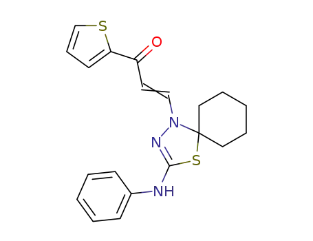 (2E)-3-[3-(phenylamino)-4-thia-1,2-diazaspiro[4.5]dec-2-en-1-yl]-1-thiophen-2-ylprop-2-en-1-one