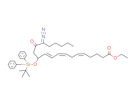 (5Z,8Z,10E)-12-(tert-Butyl-diphenyl-silanyloxy)-15-diazo-14-oxo-icosa-5,8,10-trienoic acid ethyl ester