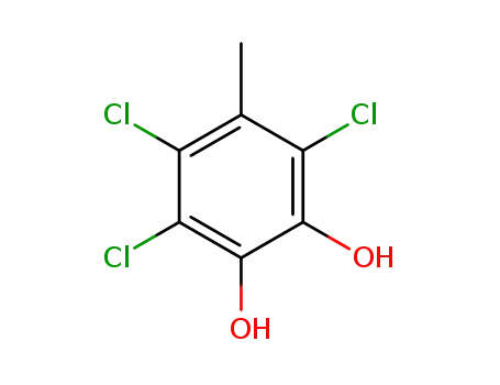 Molecular Structure of 33963-45-0 (1,2-Benzenediol, 3,4,6-trichloro-5-methyl-)
