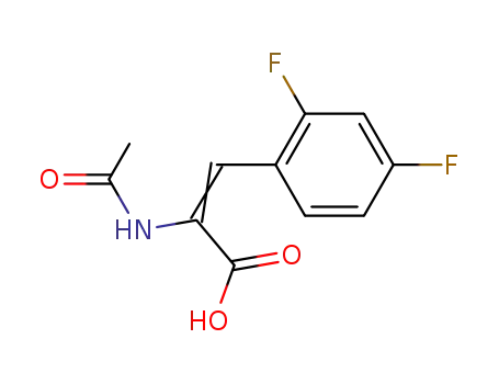 Molecular Structure of 831191-80-1 (2-ACETYLAMINO-3-(2,4-DIFLUOROPHENYL)ACRYLIC ACID)