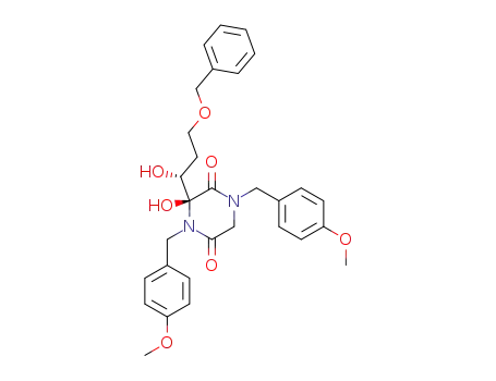 3-(3-benzyloxy-1-hydroxypropyl)-3-hydroxy-1,4-bis(p-methoxybenzyl)-2,5-piperazinedione