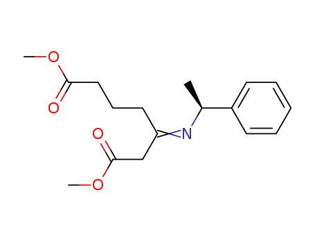 Molecular Structure of 143723-28-8 (Heptanedioic acid, 3-[(1-phenylethyl)imino]-, dimethyl ester, (S)-)