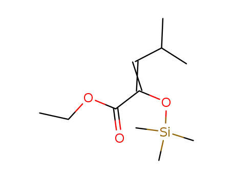 Molecular Structure of 188530-95-2 (2-Pentenoic acid, 4-methyl-2-[(trimethylsilyl)oxy]-, ethyl ester)