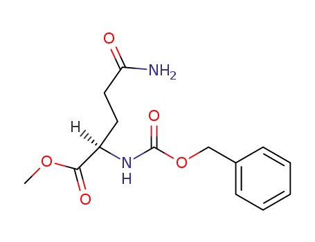 Molecular Structure of 13907-82-9 ((R)-2-Benzyloxycarbonylamino-4-carbamoyl-butyric acid methyl ester)