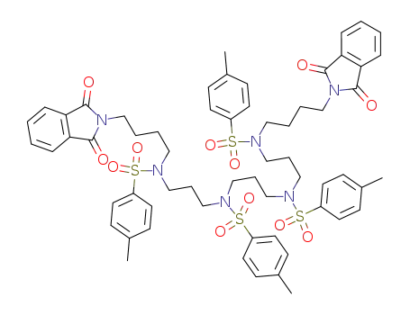 5,9,13,17-tetratosyl-N<sup>1</sup>,N<sup>1</sup>:N<sup>21</sup>,N<sup>21</sup>-diphthaloyl-5,9,13,17-tetraazaheneicosane-1,21-diamine