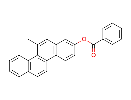 Molecular Structure of 102844-89-3 (Benzoic acid 11-methyl-chrysen-2-yl ester)
